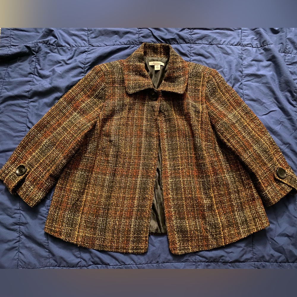 Dressbarn Multicolor Tweed Jacket